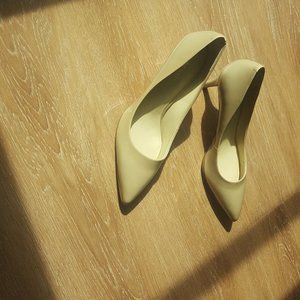 Nine West Glossy Tan Heels 8M